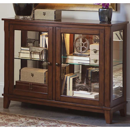 Transitional Two Door Console Curio